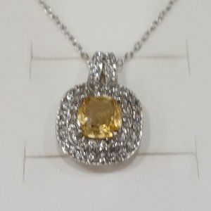 4.5 cttw NWOT Citrine & White Sapphire Necklace